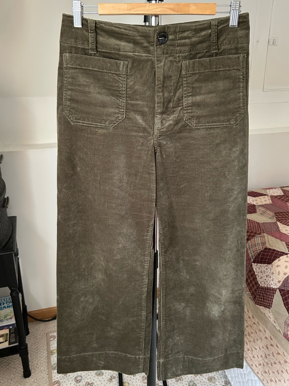 Maeve Anthropologie The Colette Corduroy Wide Leg Crop Pants 28